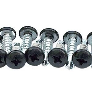 Self-Tapping Lacrosse Head Screws - 10 Pack in Black