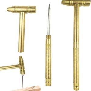 6 In 1 Mini Hammer & Screwdriver Set, Small Hammer Portable Multitool Copper Alloy Detachable Micro Screwdriver Perfect Hand Tool For Diy Projects