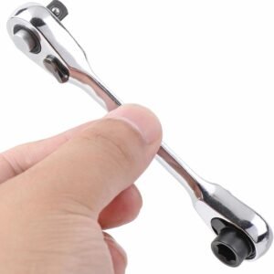 Mini Ratchet Wrench Double Head Two-in-One Adjustable Compact Tool for Fast Screw Tightening and Loosening