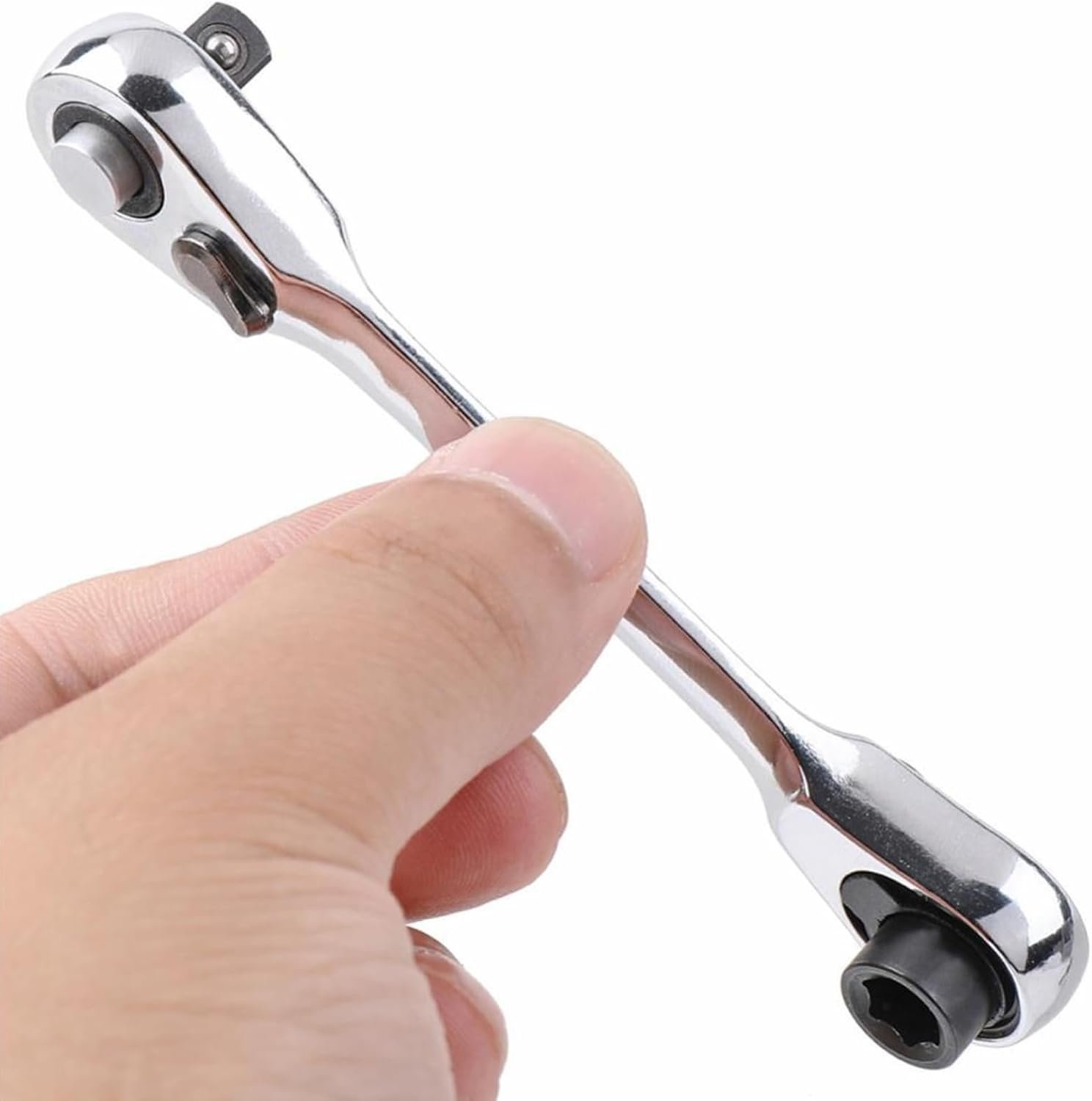 Mini Ratchet Wrench Double Head Two-in-One Adjustable Compact Tool for Fast Screw Tightening and Loosening