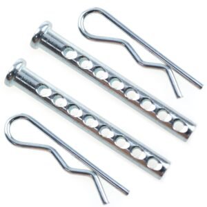 Multi-Hole Pin  2 Sets M6 x 50 mm Galvanized Steel Porous Eye Pins and Split Pins Kit,Universal Clevis Pins Kit