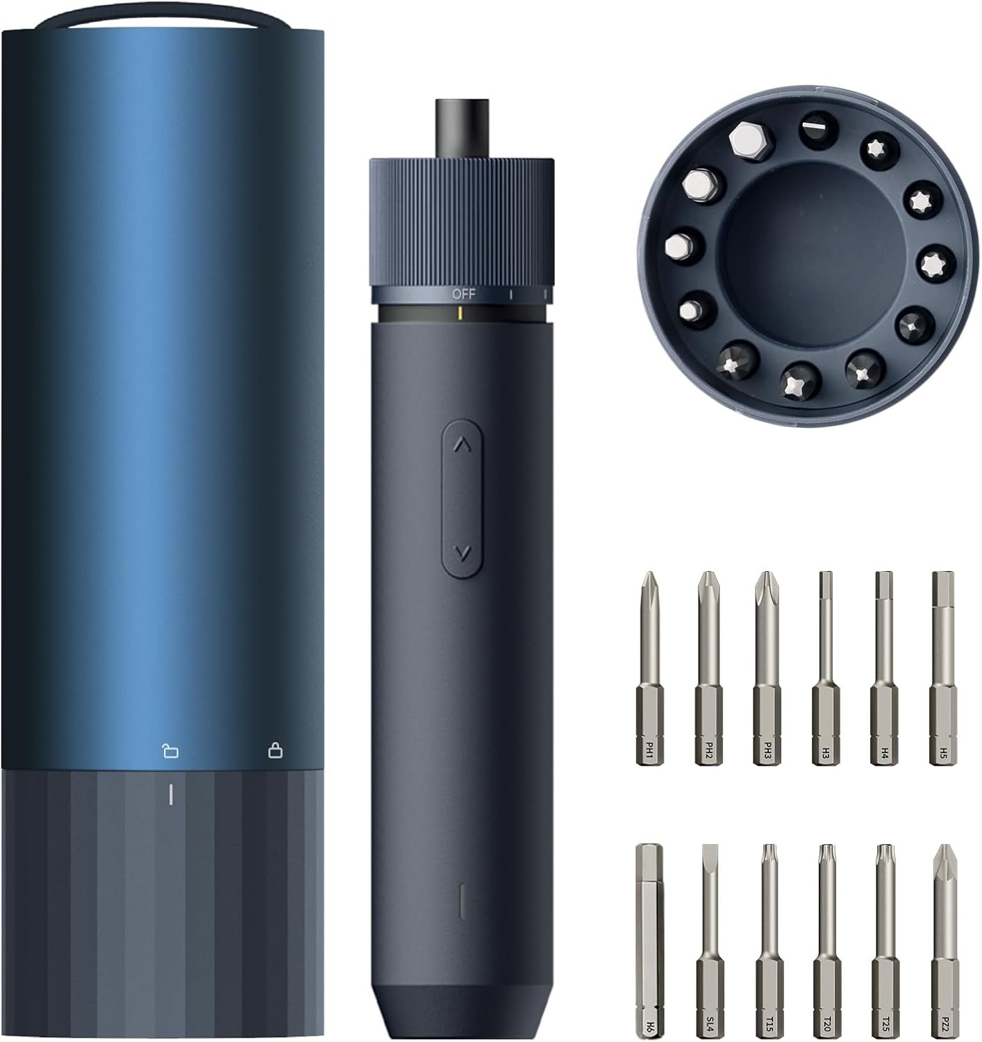 12-in-1 Electric Screwdriver Rechargeable, Cordless Screwdriver Set