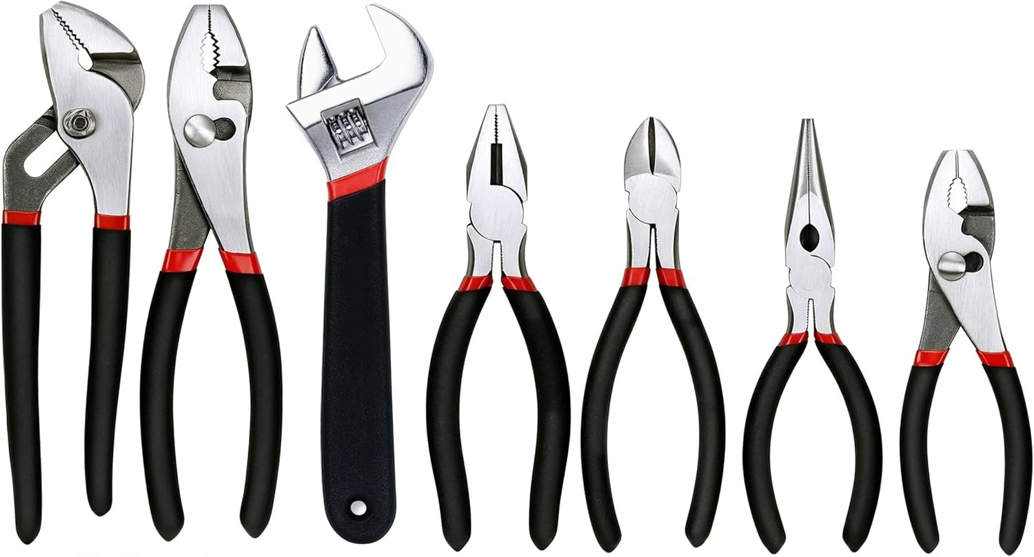 7-Piece Pliers and Wrench Set, Pliers Tool Set