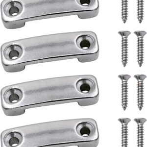 25MM (One Inch) SS 316 Bimini Top Strap Pad Eye Footman's Loop SS 316 Heavy Duty for Boat,Kayak Tie Downs,etc –Hardware Included -No Webbing (4)